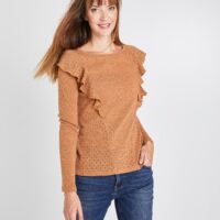 Pull à volants et pois femme Grain de Malice