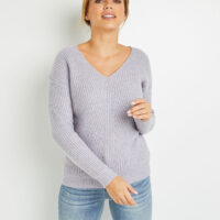 Pull en maille violet femme Grain de Malice