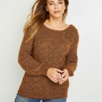 Pull en tricot camel femme Grain de Malice