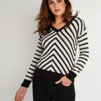 Pull rayé noir et blanc femme Grain de Malice