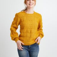 Pull tricot fantaisie safran femme Grain de Malice