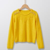 Pull vaporeux Fille jaune moutarde CYRILLUS