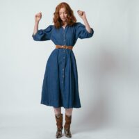 Robe longue en denim light Sarah