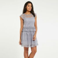 Robe macramé motif cachemire femme Morgan - Gris