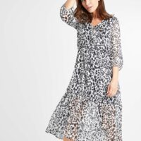 Robe mi-longue léopard femme Grain de Malice