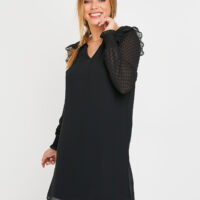 Robe noire en plumetis femme Grain de Malice