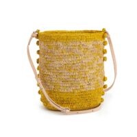 Sac seau en raphia et pompons VANESSA BRUNO