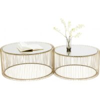 Set de 2 Tables Basses Doré WIRE