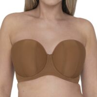 Soutien-gorge bandeau armatures marron