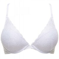 Soutien-gorge coques plongeant armatures - Blanc