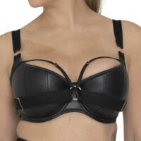 Soutien-gorge corbeille armatures demi-sein noir