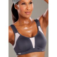 Soutien-gorge de sport sans armatures Coolmax® en maille H.I.S - Gris