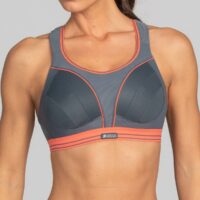 Soutien-gorge de sport sans armatures grand maintien gris