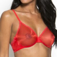 Soutien-gorge emboitant armatures rouge