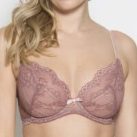 Soutien-gorge plongeant armatures rose