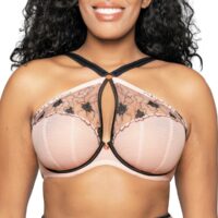 Soutien-gorge plongeant armatures rose