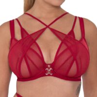 Soutien-gorge plongeant armatures rouge