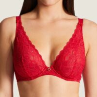 Soutien-gorge plongeant confort armatures rouge