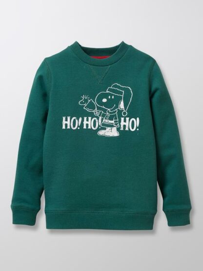 Sweat Enfant Cyrillus X Peanuts® - Collection Snoopy vert feuillage SNOOPY