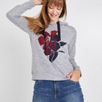 Sweat à capuche brodé femme Grain de Malice