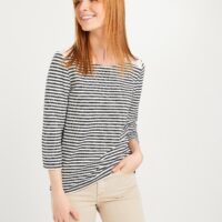 Sweat marinière avec dentelle femme Grain de Malice