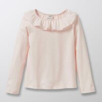 T-shirt col pierrot Fille rose pâle CYRILLUS