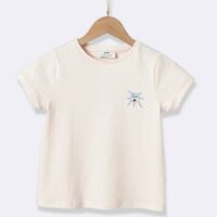 T-shirt fantaisie Fille rose / soleil CYRILLUS