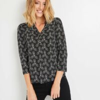 T-shirt noir imprimé femme Grain de Malice