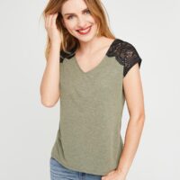 T-shirt uni brodé femme Grain de Malice