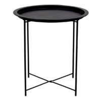 Table d'appoint en métal Noir HELGOR