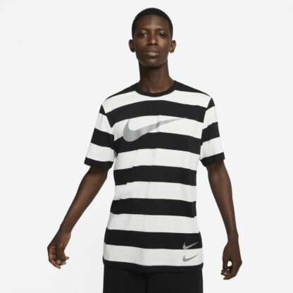 Tee-shirt à rayures Nike Sportswear Swoosh pour Homme - Blanc Nike