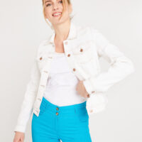 Veste en jean colorée femme Grain de Malice