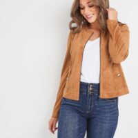 Veste en suédine camel femme Grain de Malice