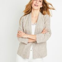 Veste rayée majorité lin femme Grain de Malice