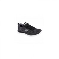 Basket basse à lacet gris et noir Skechers femme