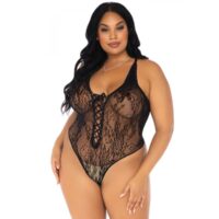 Body dentelle semi-transparent - Noir