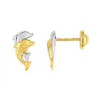 Boucles d'oreilles Dauphins Or 750/1000 jaune (18K)