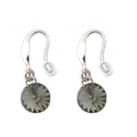 Boucles d'oreilles Indicolite Emily BOCREMISINI - Boucles d'oreilles Argent A925/00 Cristaux Swarovski gris Indicolite