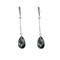 Boucles d'oreilles Indicolite Larme BOPULARMSINI - Boucles d'oreilles Argent A925/00 Cristaux Swarovski gris Indicolite