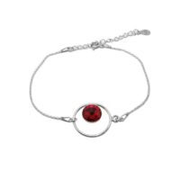 Bracelet Indicolite Josephine BRJOSE227 - Bracelet Argent A925/00 Cristal Swarovski rouge Indicolite