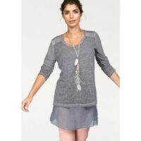 Ensemble long débardeur et t-shirt manches longues femme Boysen's - Gris