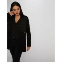 Gilet manches longues pattes boutonnées