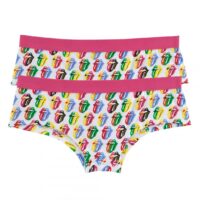 Lot de 2 boxers imprimés Rolling Stones fille - Multicolore