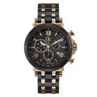 Montre Guess Collections Y44007G2MF - montre homme Céramique noir doré