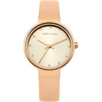 Montre Karen Millen KM131CRG - Montre Rose Pale Ronde  Femme