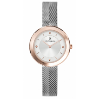 Montre Lulu Castagnette 38857 - Milanais Argenté Boîtier Acier Doré Rose Femme