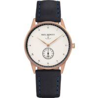 Montre Paul Hewitt PH-M1-R-W-11M - Montre Cuir Bleu Acier Doré Rose 196 mm Mixte