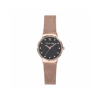 Montre Trendy Kiss TMRG10113-02 - Kirsten Boîtier Acier Doré rose Bracelet Acier Doré rose Cadran Noir Femme