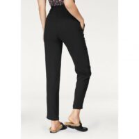 Pantalon taille haute avec ceinture à nouer femme AJC - Noir