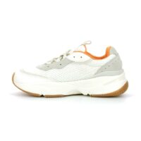 Promo : Baskets Massello Suede homme - blanc - orange